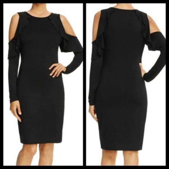 Three Dots Black Long Sleeve Dress Small NWT - Picture 1 of 5
